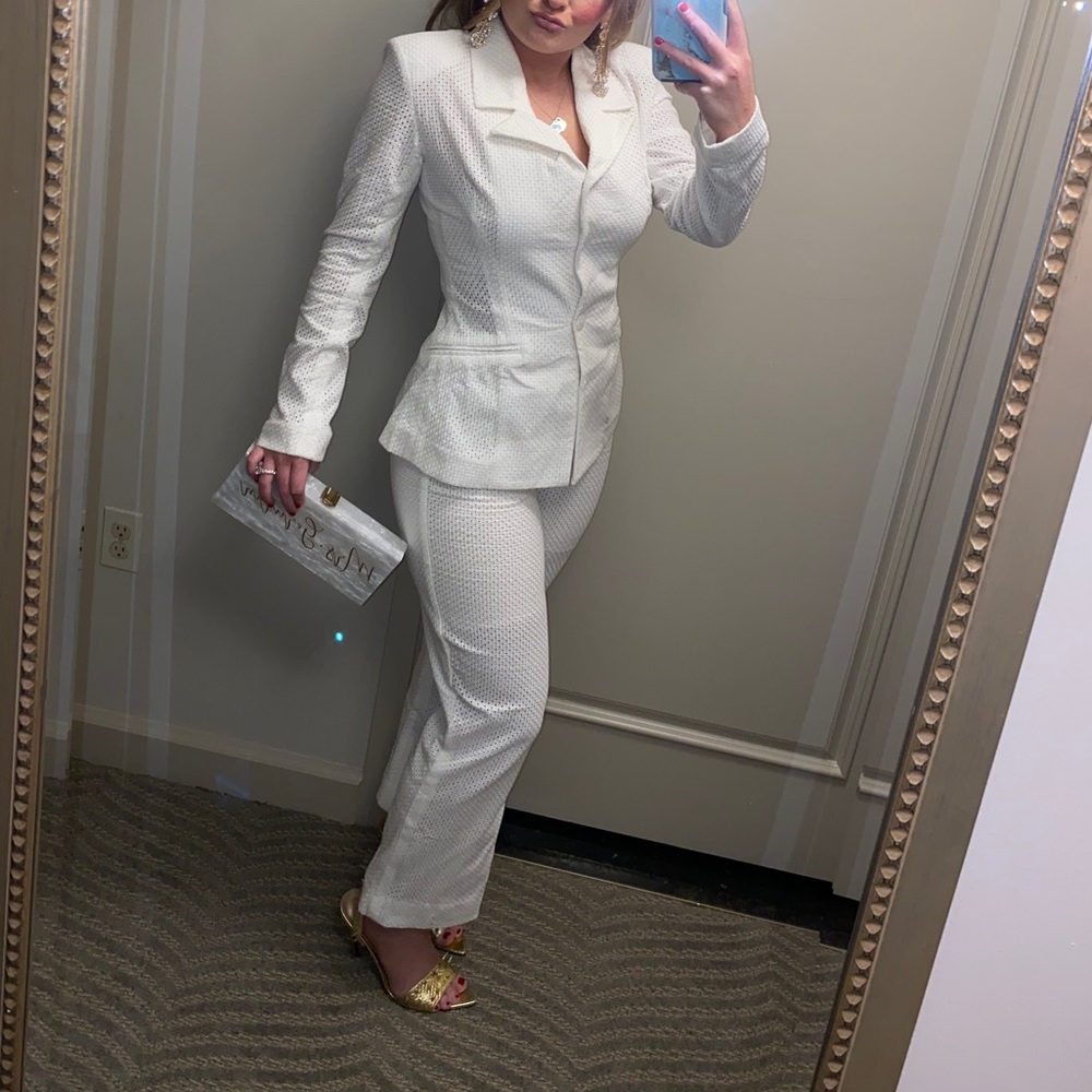 House of Cb white suit set